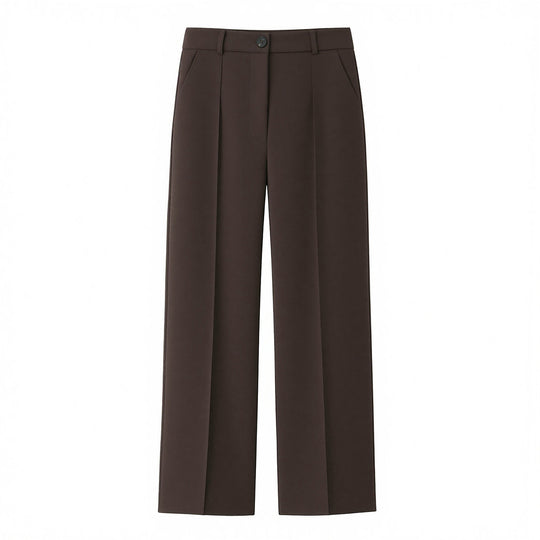 Damen Zweiteiliges Blazer-Set mit Bindegürtel, tailliertem Sakko und hochtaillierter weiter Hose Nord Taschen