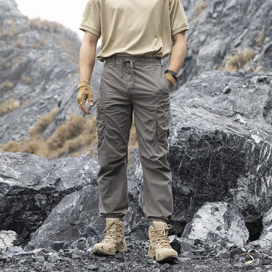 Herren Leichte Trekking‑Cargohose im Joggercut mit elastischem Knöchelabschluss und multifunktionalen Seitenklapptaschen Nord Taschen