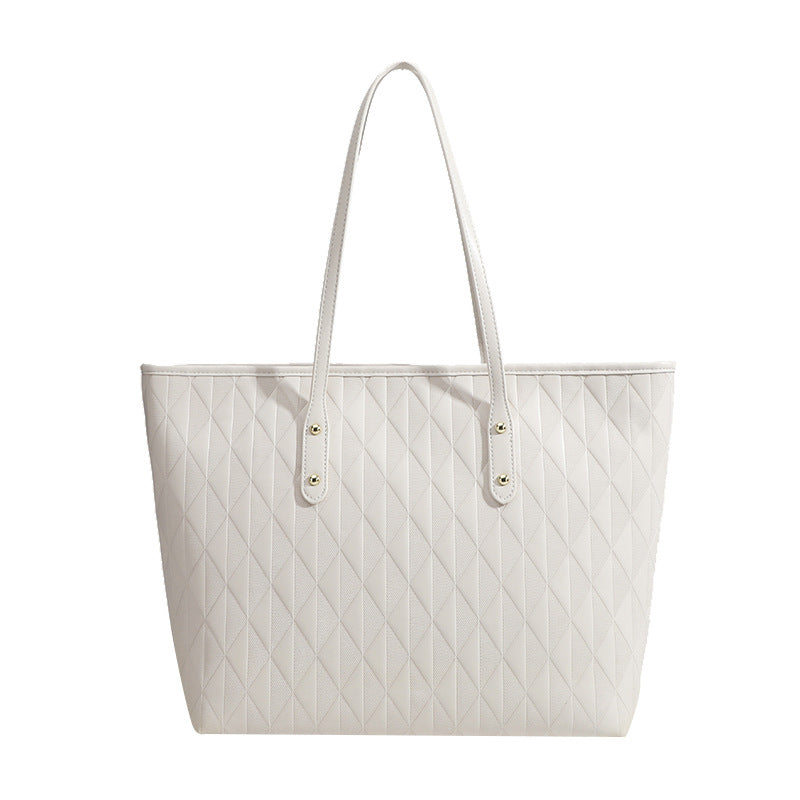 Damen tote Tasche mit elegantem Rautendesign und praktischen Innenfächern Nord Taschen