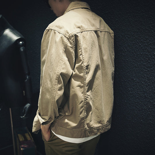 Herren Utility-Hemdjacke aus Canvas mit Pattentaschen und durchgehender Knopfleiste Nord Taschen