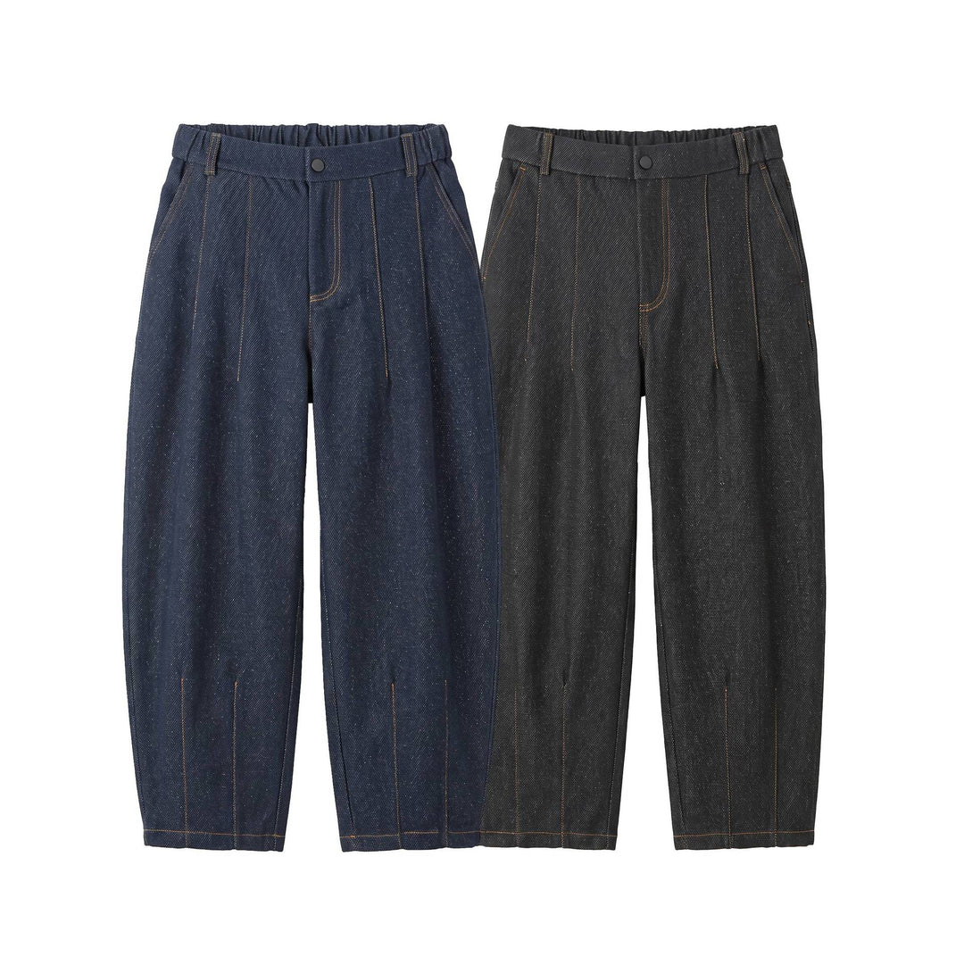 Damen Hochtaillierte weite Culotte-Hose mit Bügelfalte und elastischem Rückenteil Nord Taschen