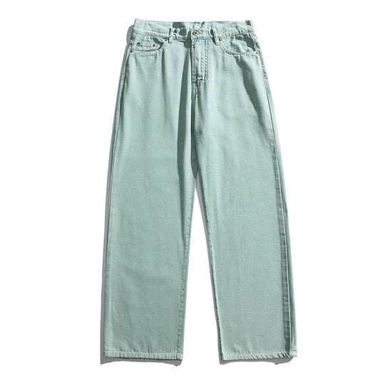Damen Jeanshose mit hohem Bund, geradem Bein und Vintage‑Waschung Nord Taschen
