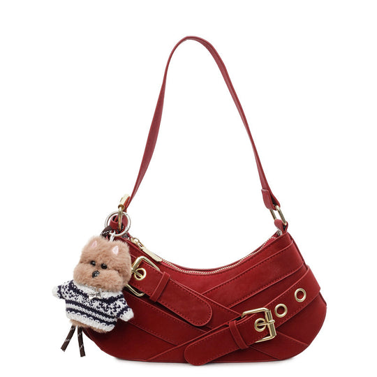 Damen Umhängetasche mit verspieltem Tieranhänger und elegantem Design Nord Taschen
