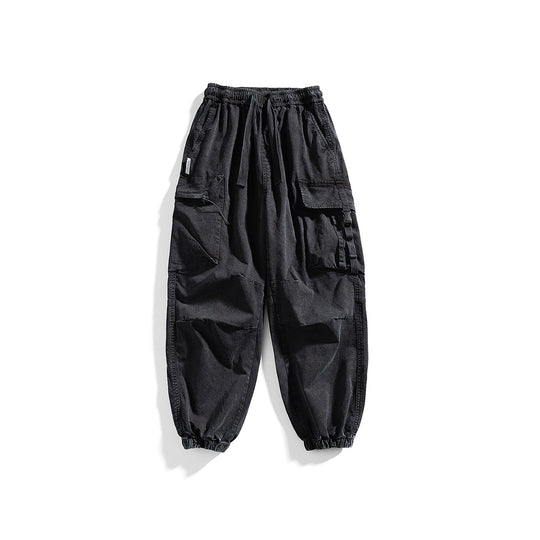 Herren Utility-Cargo-Jogger mit Gummibund, Mehrfachtaschen und Kordelzug Nord Taschen