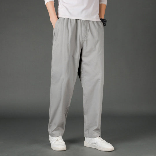 Herren Weite Baumwoll-Chinohose im Relaxed-Fit mit elastischem Komfortbund & verdeckten Eingriffstaschen Nord Taschen