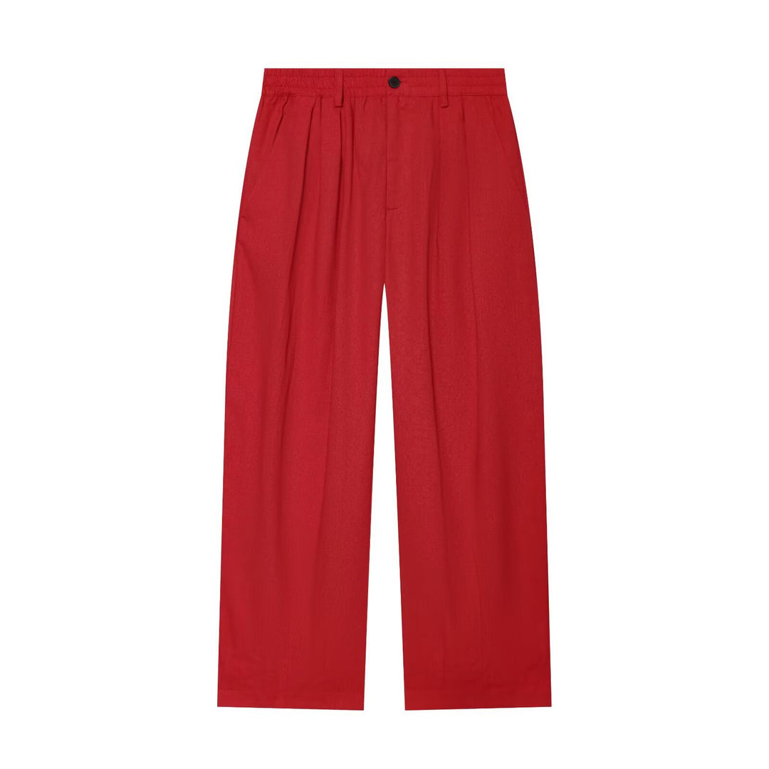 Damen Zweiteiliges Satin-Set mit weichem Oversized-Hemd und hochgeschnittener Palazzo-Hose Nord Taschen