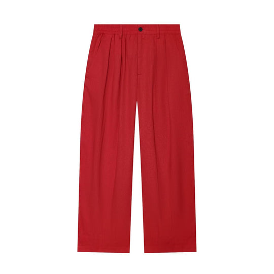 Damen Zweiteiliges Satin-Set mit weichem Oversized-Hemd und hochgeschnittener Palazzo-Hose Nord Taschen