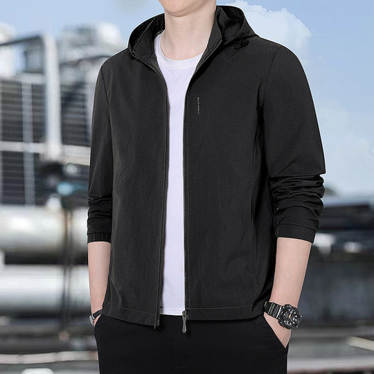 Herren Kapuzen-Softshelljacke mit kariertem Innenfutter, windabweisend und leicht gefüttert Nord Taschen