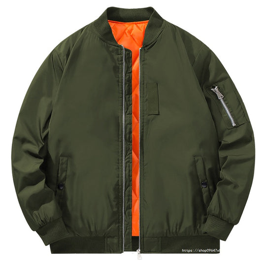 Herren Bomberjacke im Fliegerstil mit wattierter Thermofütterung und Ärmel-Utilitytasche Nord Taschen
