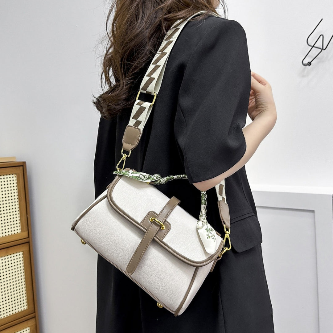 Damen elegante Handtasche mit modischem Schal-Detail Nord Taschen