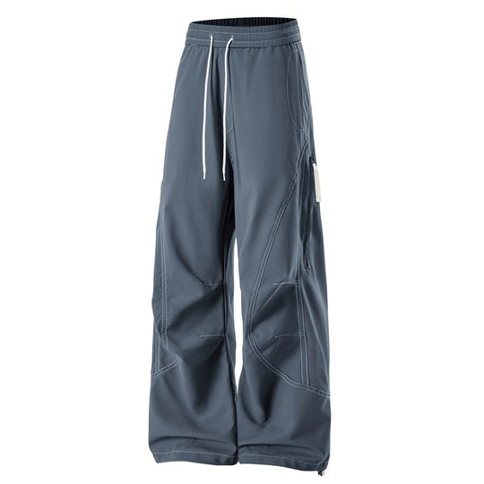 Herren Baggy Cargohose mit Elastikbund, Multifunktionstaschen und verstellbarem Saum Nord Taschen