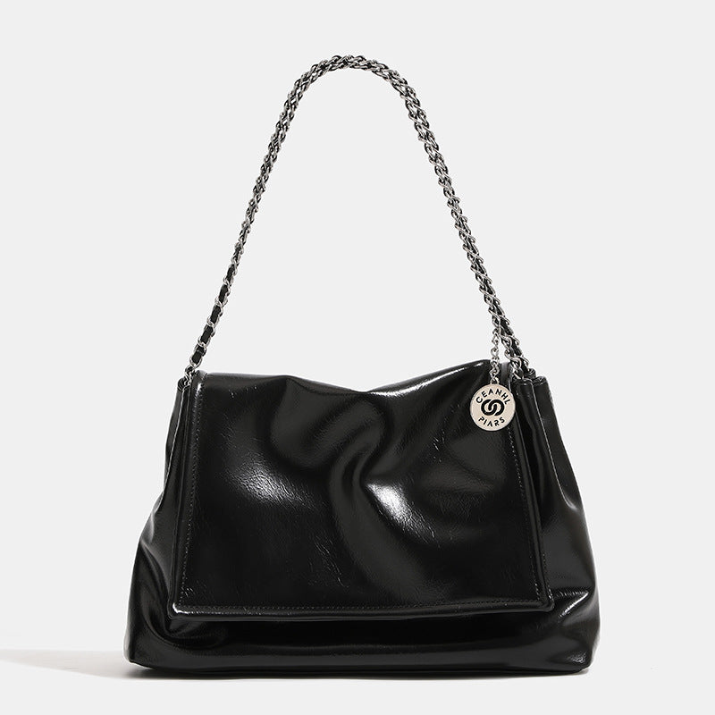 Damen Tasche mit luxuriösem Metallic-Finish und dekorativem Kettenriemen Nord Taschen