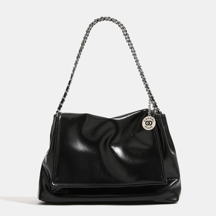 Damen Tasche mit luxuriösem Metallic-Finish und dekorativem Kettenriemen Nord Taschen