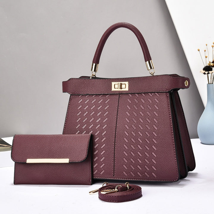 Damen elegante Henkeltasche mit strukturiertem Design und abnehmbarer Clutch Nord Taschen