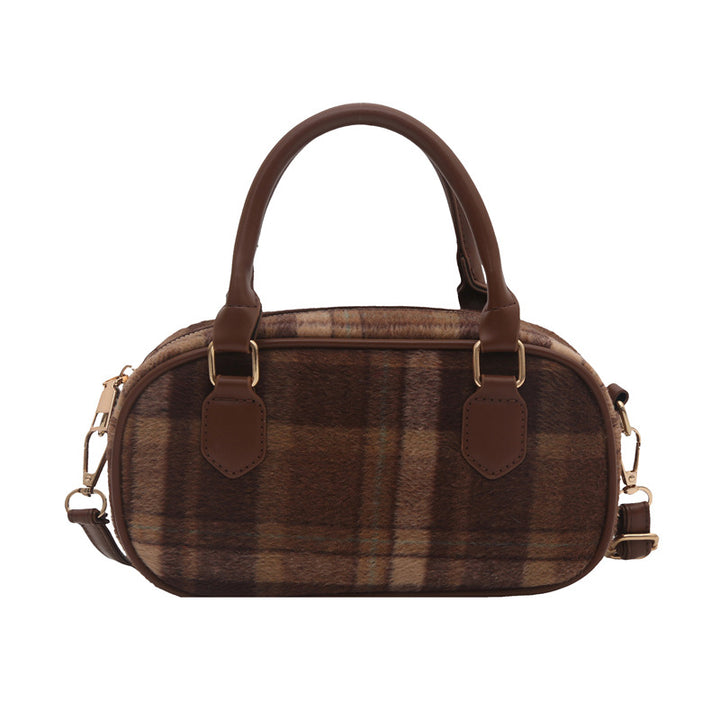 Damen modische Schultertasche im Karodesign Nord Taschen