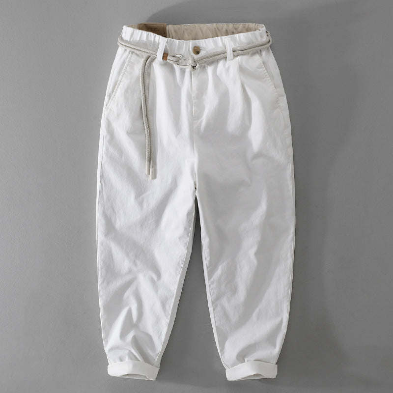 Herren Kordelbund-Tapered-Hose aus Baumwollmix mit elastischem Bund und konischem Bein Nord Taschen