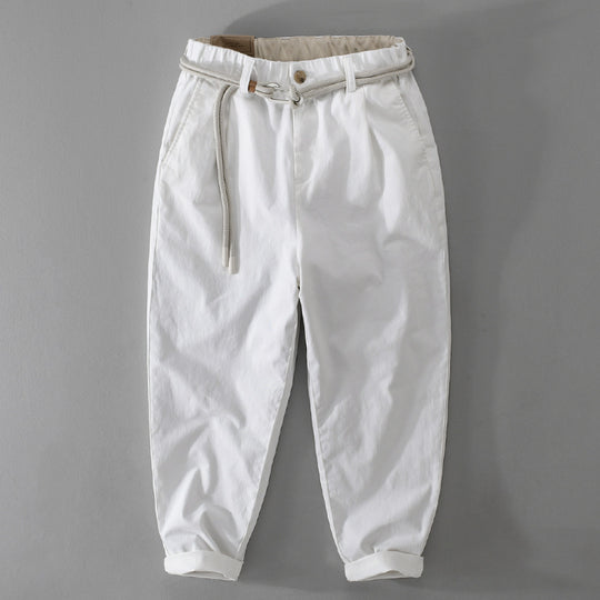 Herren Kordelbund-Tapered-Hose aus Baumwollmix mit elastischem Bund und konischem Bein Nord Taschen