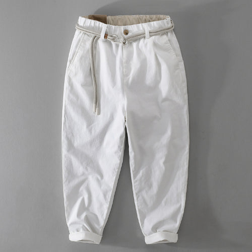 Herren Kordelbund-Tapered-Hose aus Baumwollmix mit elastischem Bund und konischem Bein Nord Taschen
