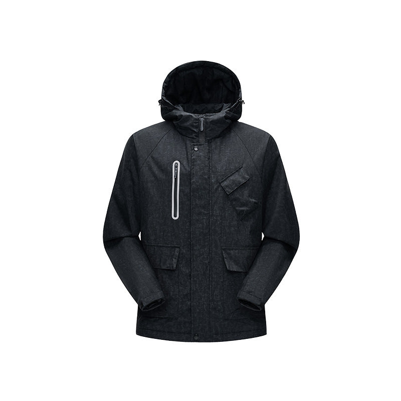 Herren Urban-Technical Field-Parka mit hochschließendem Kragen, schräge Brustpatte und verdeckten Reißverschlüssen Nord Taschen