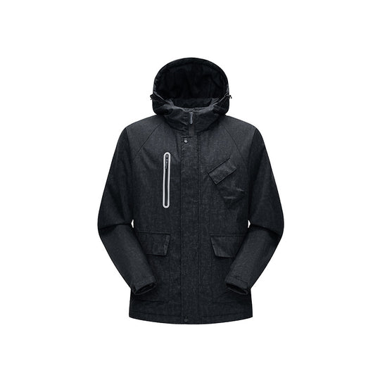 Herren Urban-Technical Field-Parka mit hochschließendem Kragen, schräge Brustpatte und verdeckten Reißverschlüssen Nord Taschen
