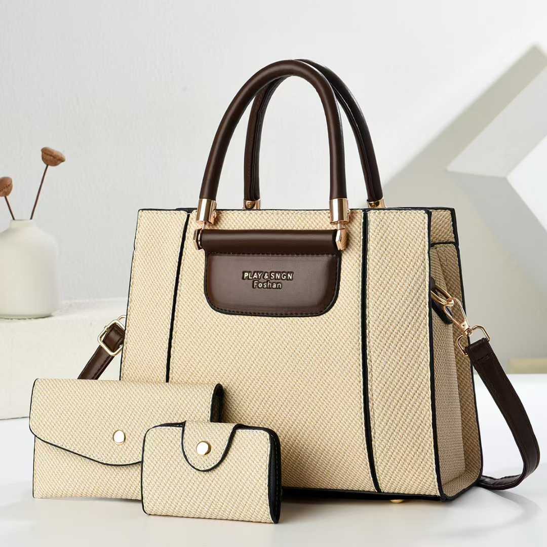 Damen elegante Handtasche mit abnehmbarem Portemonnaie Nord Taschen