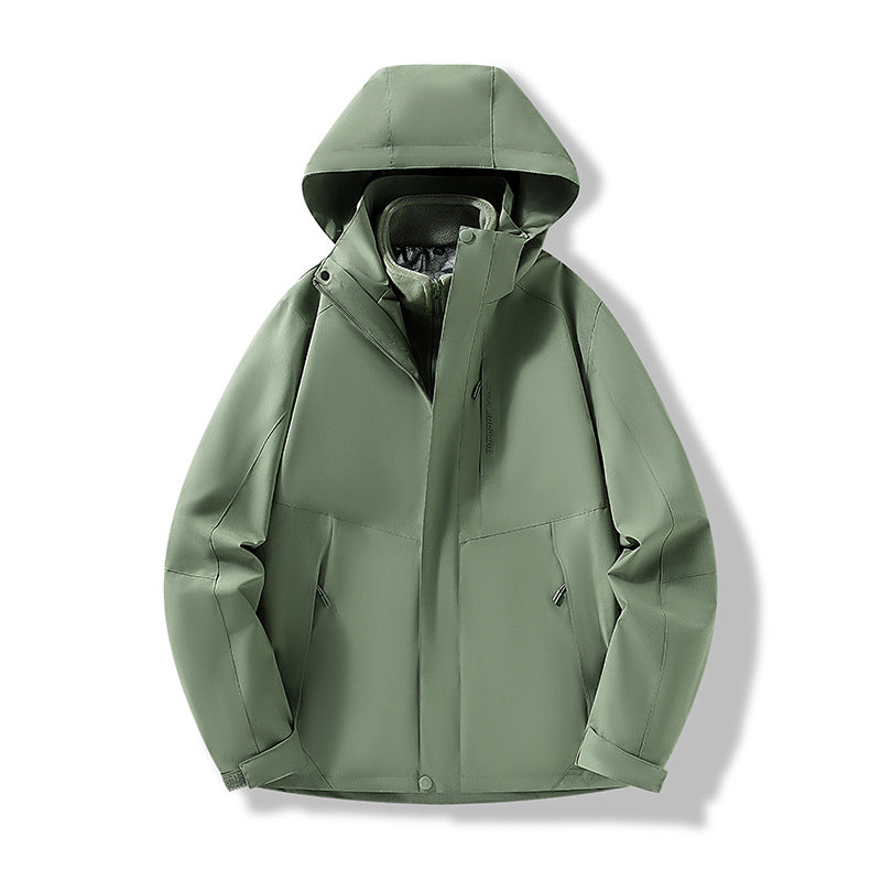 Herren Minimalistische City-Outdoorjacke mit verschweißten Nähten, verstellbarer Kapuze und Thermofutter Nord Taschen