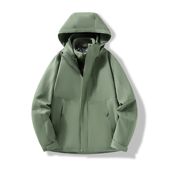 Herren Minimalistische City-Outdoorjacke mit verschweißten Nähten, verstellbarer Kapuze und Thermofutter Nord Taschen