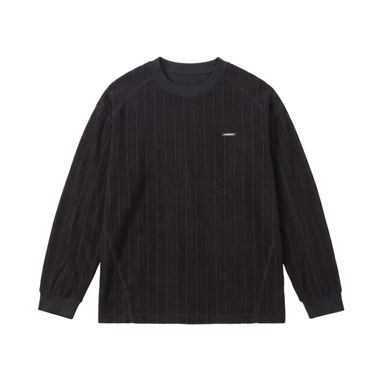Unisex Gerippter Oversize-Pullover mit Raglanärmeln und Metalllogo Nord Taschen