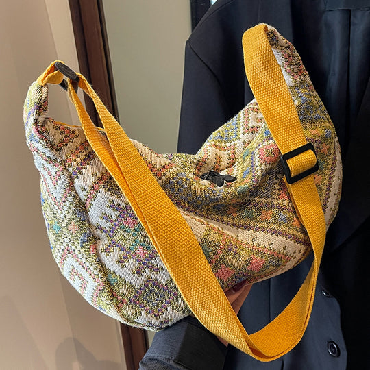 Damen Hobo-Tasche mit buntem geometrischem Muster Nord Taschen