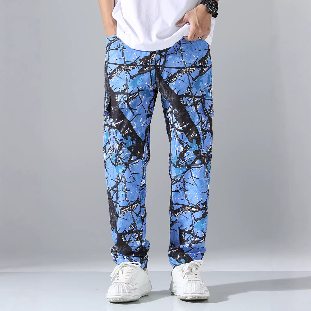 Herren Tapered Cargo-Jogginghose mit Multifachtaschen, Tunnelzug & Utility-Details Nord Taschen
