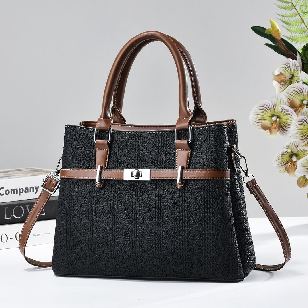 Damen elegante Handtasche mit strukturiertem Gewebe Nord Taschen