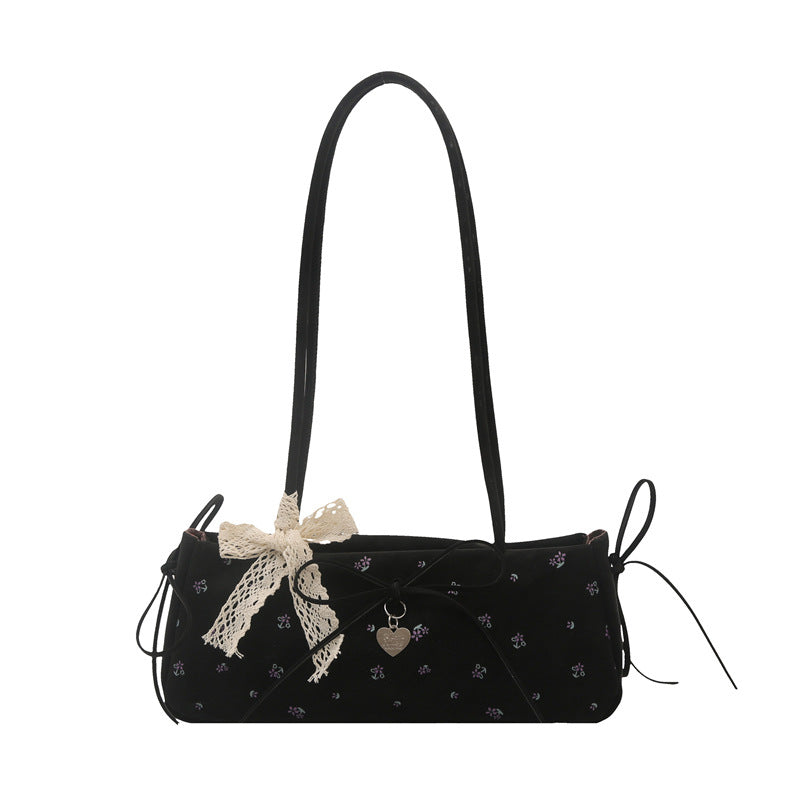 Damen modische Handtasche mit handgefertigten Blütenapplikationen Nord Taschen