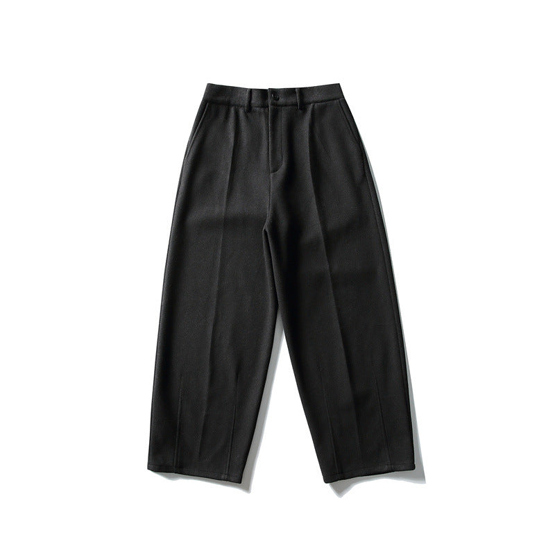 Damen Weite Cropped-Hose mit Bügelfalte und hoher Taille Nord Taschen