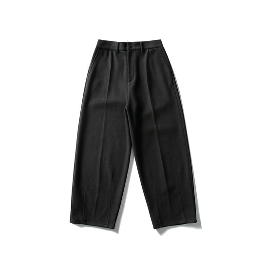 Damen Weite Cropped-Hose mit Bügelfalte und hoher Taille Nord Taschen