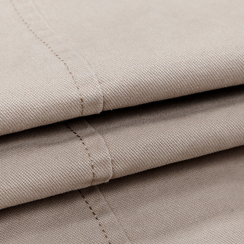 Herren mittellanger Kapuzenparka mit kariertem Innenfutter und verdeckter Zip‑Knopfleiste Nord Taschen