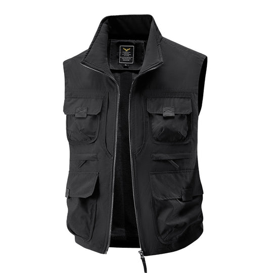 Herren taktische Multifunktionsweste mit zahlreichen Mehrzwecktaschen, leichtem Ripstop & Mesh‑Futter Nord Taschen