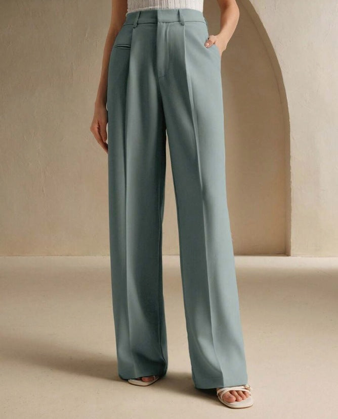 Damen Weite und elegante Anzughose mit hohen Bund