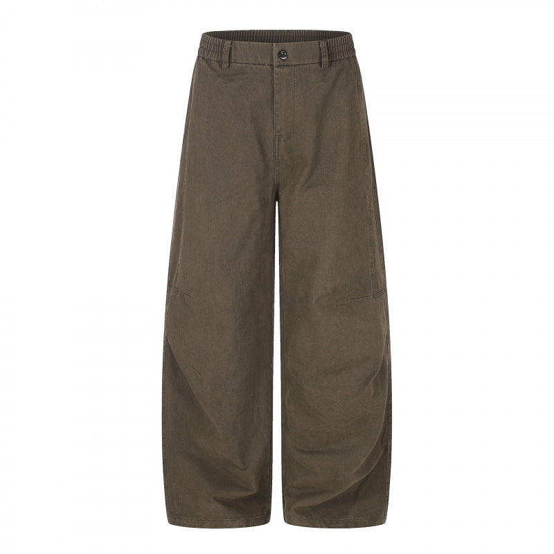 Damen Weite Culotte-Hose mit hohem Bund, elastischem Einsatz und Utility‑Nähten Nord Taschen