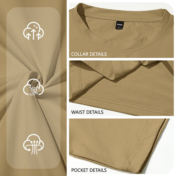 Herren nan eng anliegendes Rundhals-Basicshirt aus Singlejersey mit verstärktem Nackenband