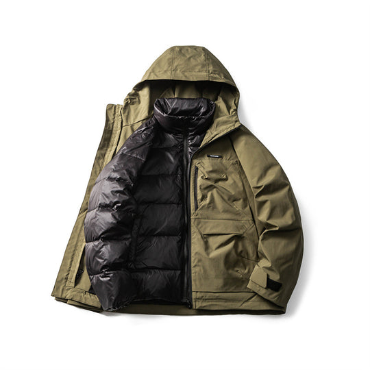Herren Funktionelle Outdoor-Softshelljacke mit Kapuze und Mehrfachtaschen Nord Taschen