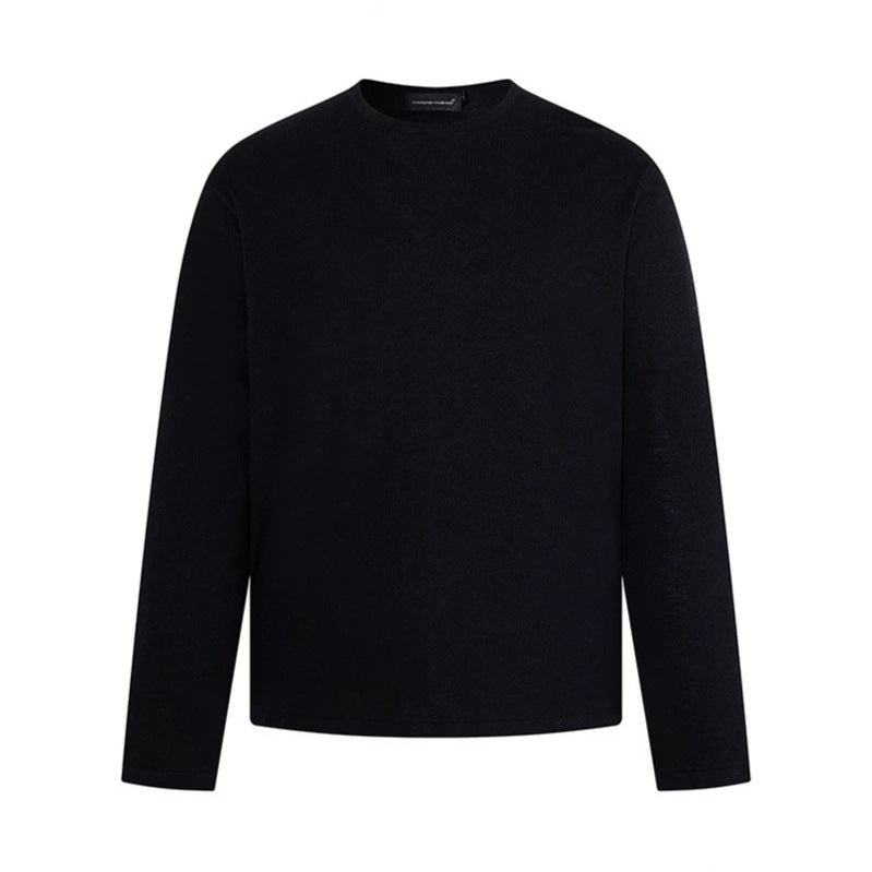 Herren Feinstrickpullover mit Rundhalsausschnitt und geradem Schnitt Nord Taschen