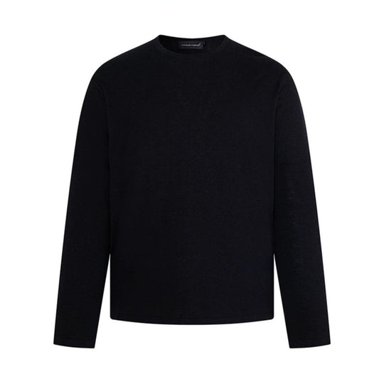 Herren Feinstrickpullover mit Rundhalsausschnitt und geradem Schnitt Nord Taschen