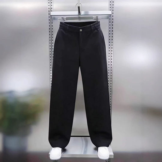 Herren Weite Twillhose mit hohem Bund, elastischem Rückenbund und geradem Bein Nord Taschen