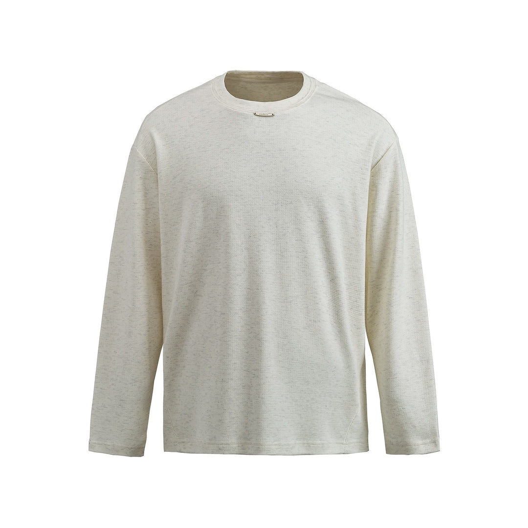 Damen Feinstrick‑Sweatshirt mit Strukturstrick, Rundhalsausschnitt und weiter Passform Nord Taschen