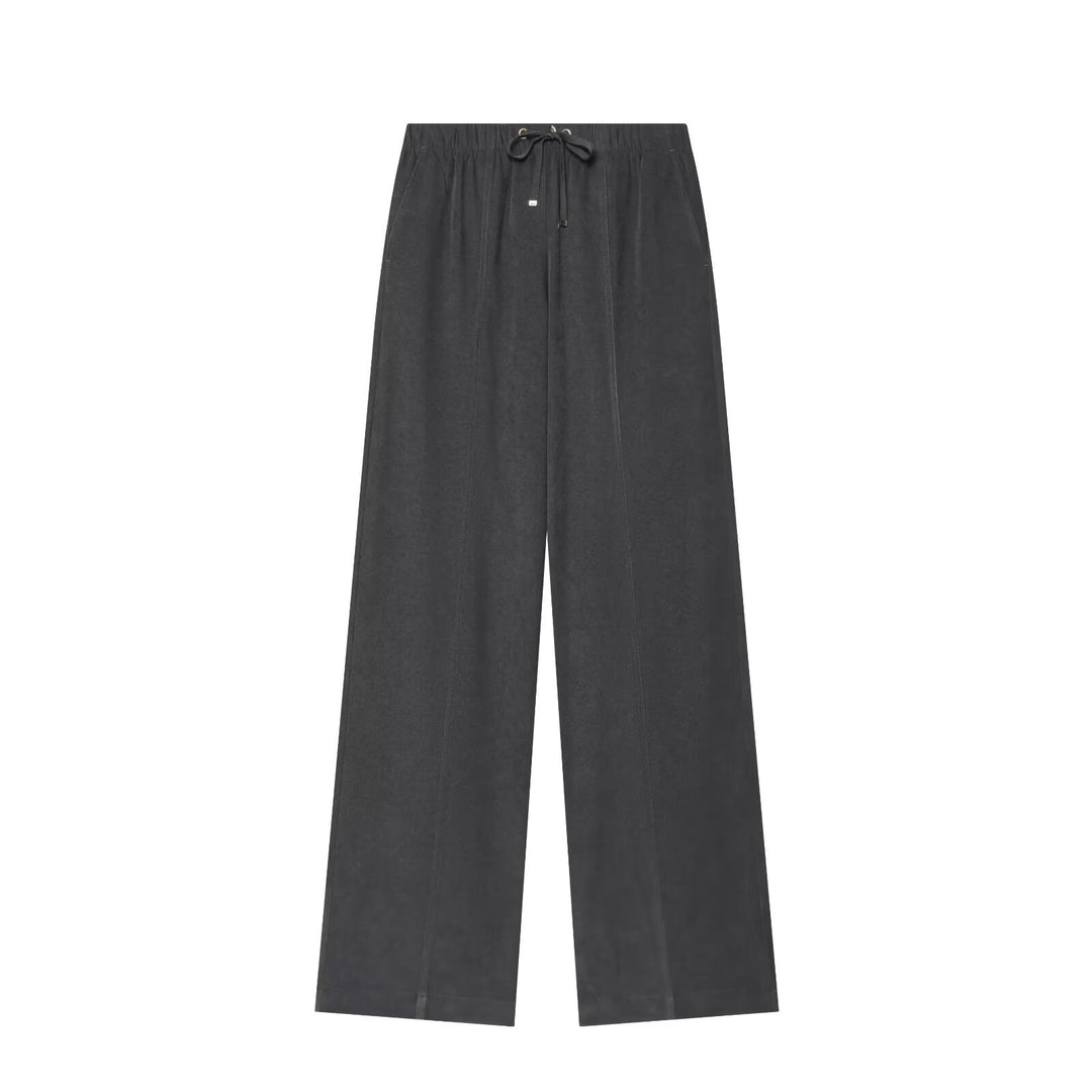 Damen Weite Palazzo-Loungehose mit Tunnelzug und Bügelfalte Nord Taschen