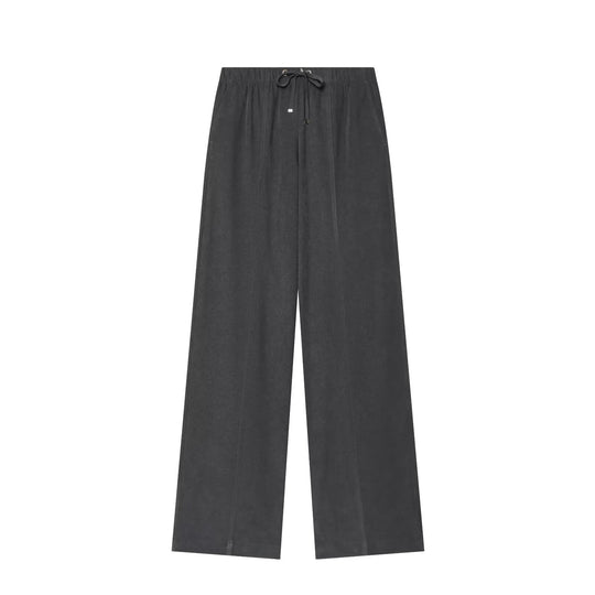 Damen Weite Palazzo-Loungehose mit Tunnelzug und Bügelfalte Nord Taschen