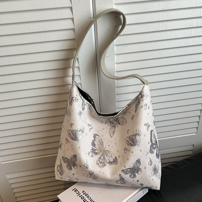 Damen Hobo-Tasche mit floralem Schmetterlingsmotiv Nord Taschen