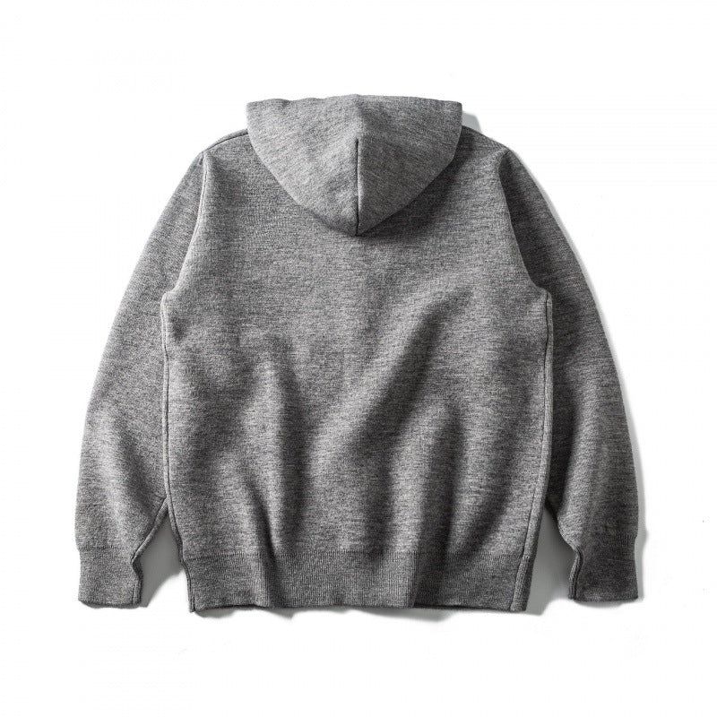Unisex Kapuzen-Strickcardigan mit durchgehender Knopfleiste und gerippten Abschlüssen Nord Taschen