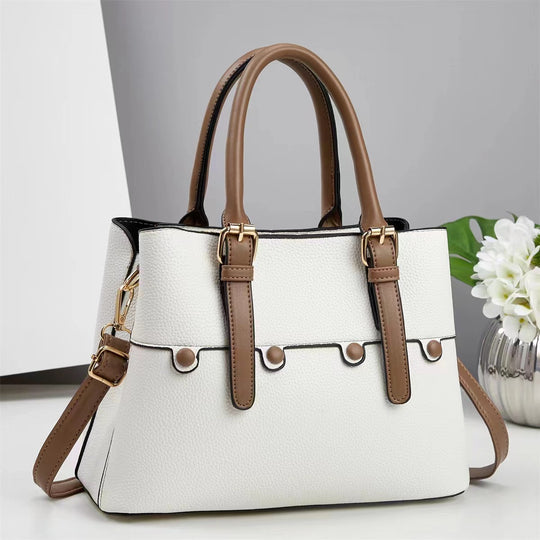 Damen elegante Handtasche mit strukturierten Details und abnehmbarem Schulterriemen Nord Taschen