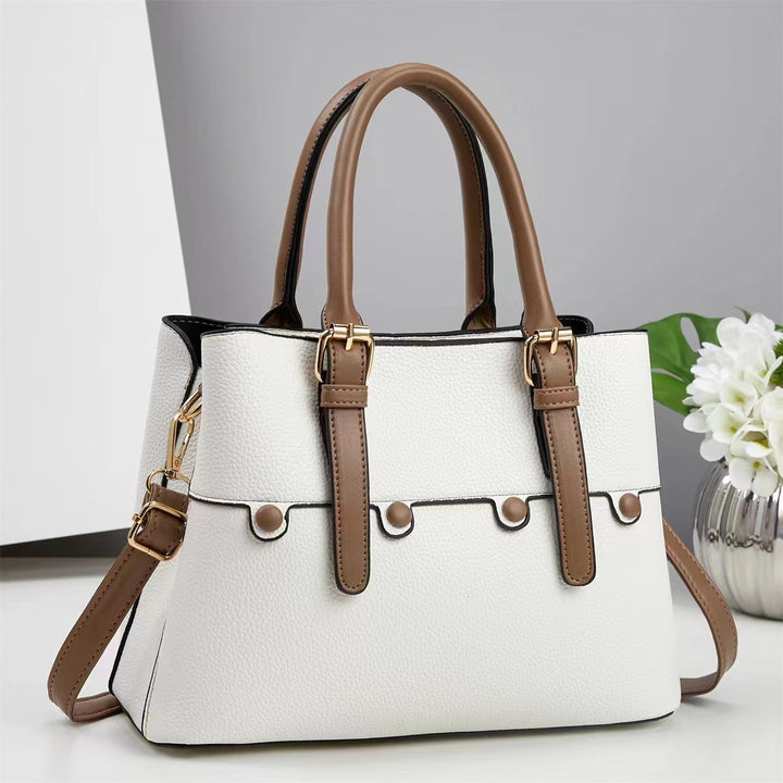 Damen elegante Handtasche mit strukturierten Details und abnehmbarem Schulterriemen Nord Taschen